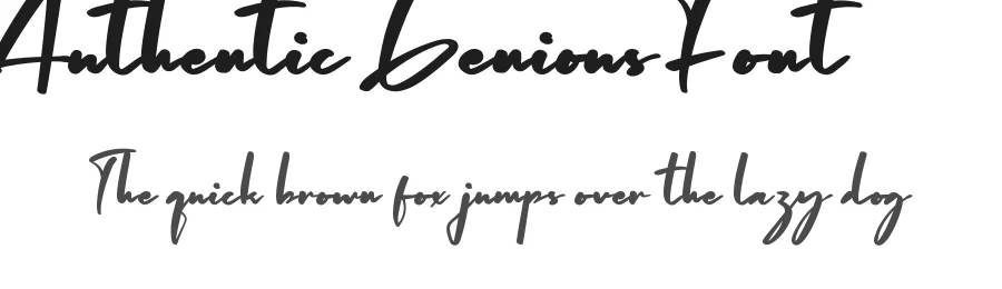 Authentic Genious Font by CalligraphyFonts.net — Script Handwritten Font