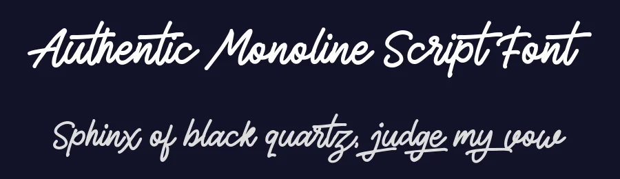Authentic Monoline Script Font by 178-MC — Script Handwritten Font — thumbnail 2