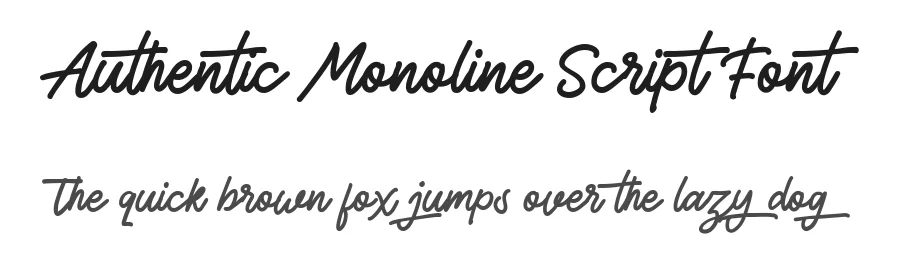 Authentic Monoline Script Font by 178-MC — Script Handwritten Font