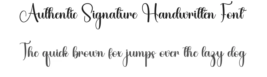 Authentic Signature Handwritten Font by inermediaSTUDIO — Script Handwritten Font
