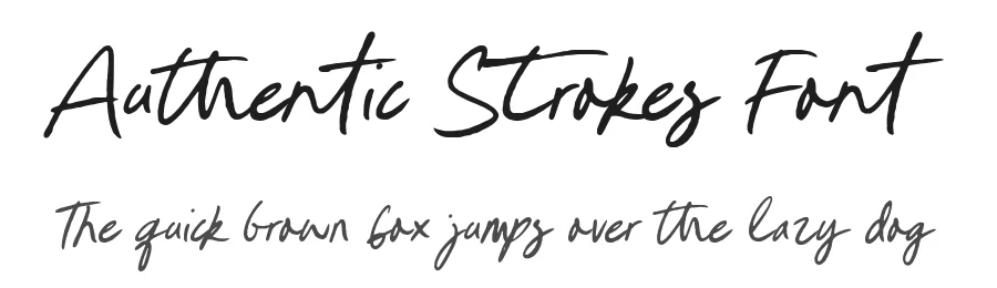 Authentic Strokes Font by Timur type — Script Handwritten Font