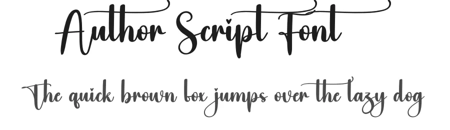 Author Script Font by creativeletter — Script Handwritten Font