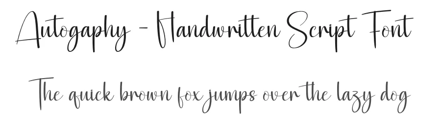 Autogaphy – Handwritten Script Font by creativeletter — Script Handwritten Font