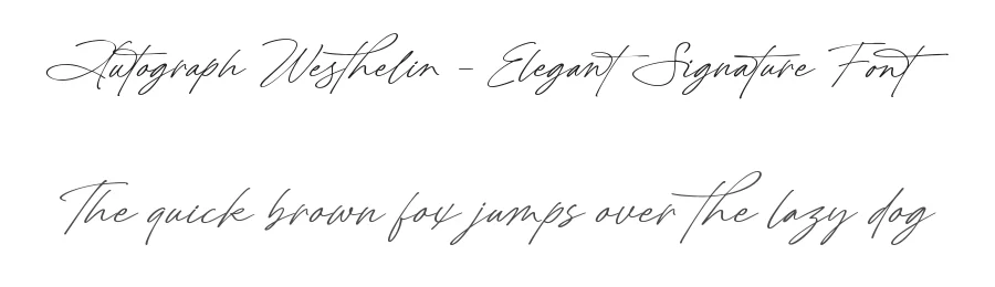 Autograph Westhelin – Elegant Signature Font by letterenastudios — Serif Font