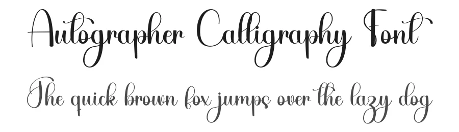 Autographer Calligraphy Font by freshtypeink — Script Handwritten Font