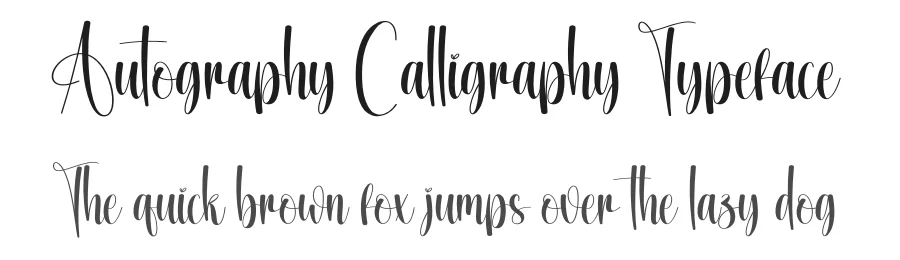 Autography Calligraphy Typeface by creativeletter — Script Handwritten Font