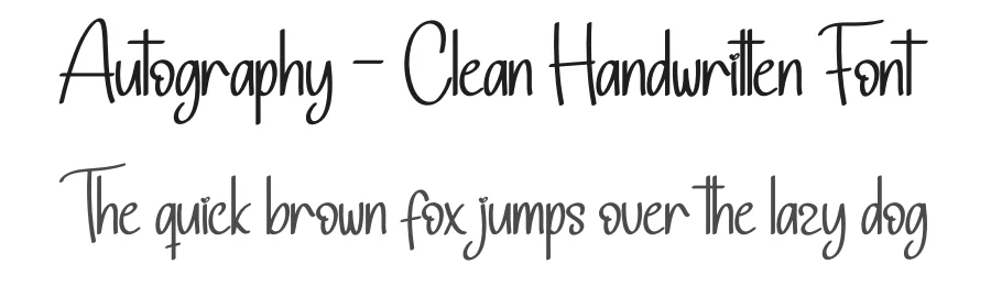 Autography – Clean Handwritten Font by andikastudio — Display Font