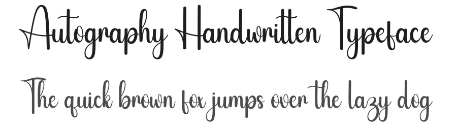 Autography Handwritten Typeface by creativeletter — Script Handwritten Font