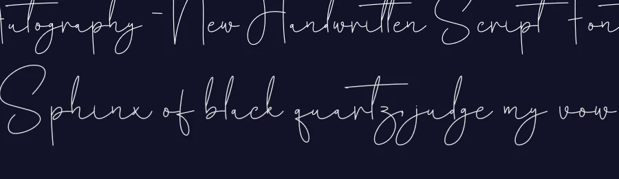 Autography – New Handwritten Script Font by creativeletter — Script Handwritten Font — thumbnail 2