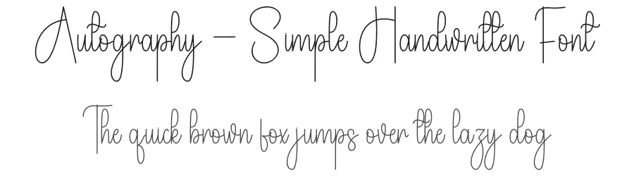 Autography – Simple Handwritten Font by andikastudio — Script Handwritten Font