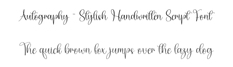 Autography – Stylish Handwritten Script Font by creativeletter — Script Handwritten Font