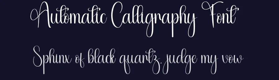 Automatic Calligraphy Font by creativeletter — Script Handwritten Font — thumbnail 2