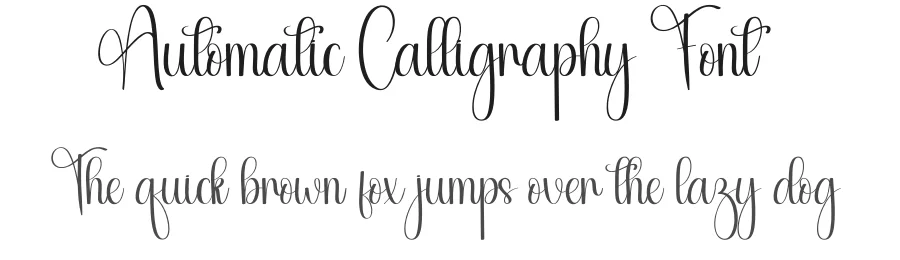 Automatic Calligraphy Font by creativeletter — Script Handwritten Font