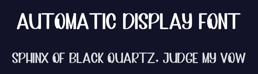 Automatic Display Font by inermediaSTUDIO — Display Font — thumbnail 2