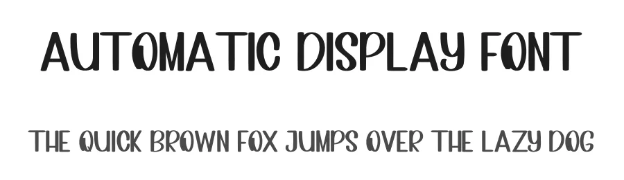 Automatic Display Font by inermediaSTUDIO — Display Font