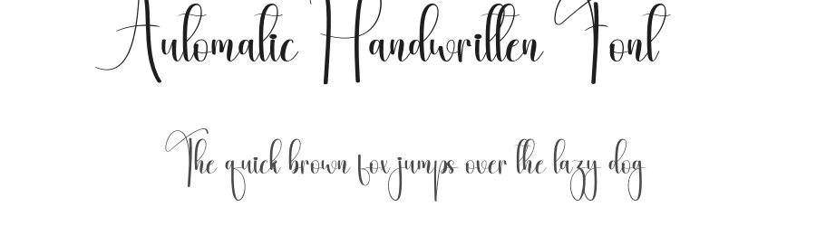 Automatic Handwritten Font by andikastudio — Script Handwritten Font