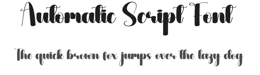 Automatic Script Font by andikastudio — Script Handwritten Font