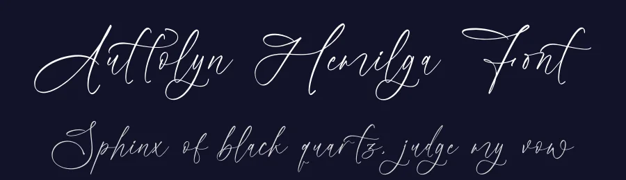 Auttolyn Hemilga Font by glorytype — Script Handwritten Font — thumbnail 2