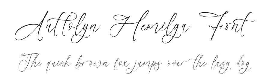 Auttolyn Hemilga Font by glorytype — Script Handwritten Font