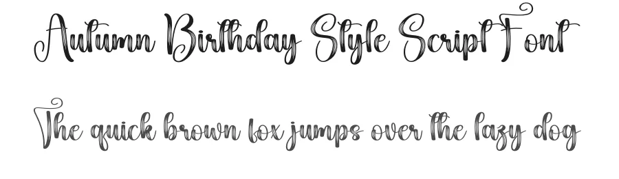 Autumn Birthday Style Script Font by creativeletter — Script Handwritten Font