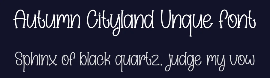Autumn Cityland Unque Font by creativeletter — Display Font — thumbnail 2