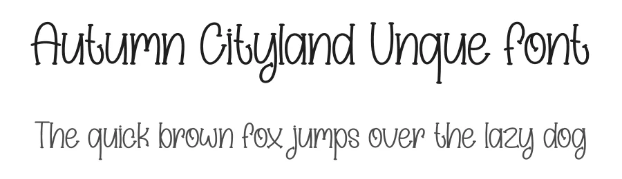 Autumn Cityland Unque Font by creativeletter — Display Font