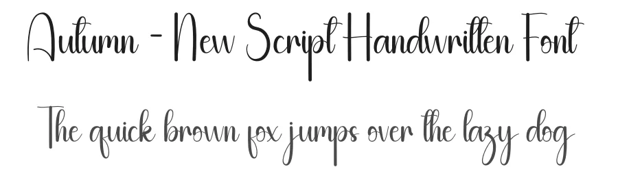 Autumn – New Script Handwritten Font by andikastudio — Script Handwritten Font