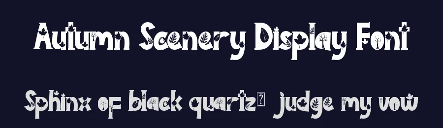 Autumn Scenery Display Font by Yoga Letter — Display Font — thumbnail 2