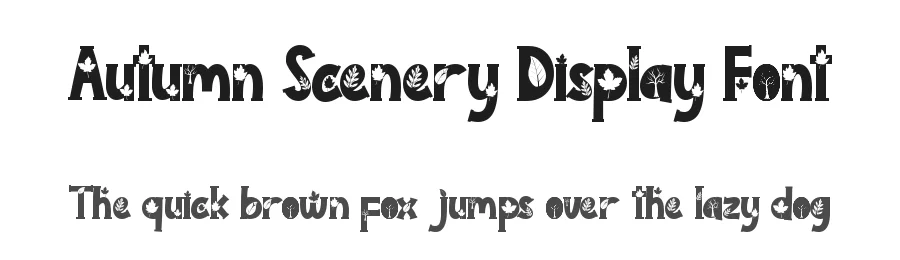Autumn Scenery Display Font by Yoga Letter — Display Font