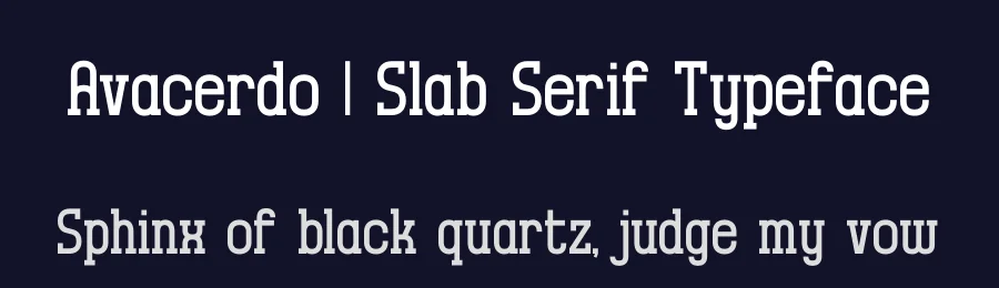 Avacerdo | Slab Serif Typeface by Gracetypestudio — Slab Serif Font — thumbnail 2