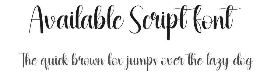 Available Script Font by andikastudio — Script Handwritten Font