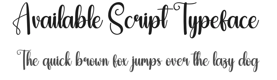 Available Script Typeface by andikastudio — Script Handwritten Font