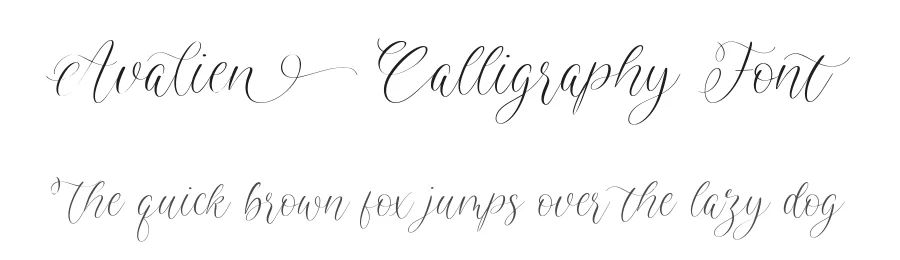 Avalien Calligraphy Font by balpirick — Script Handwritten Font