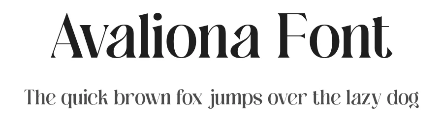 Avaliona Font by Pikgura Type — Display Font