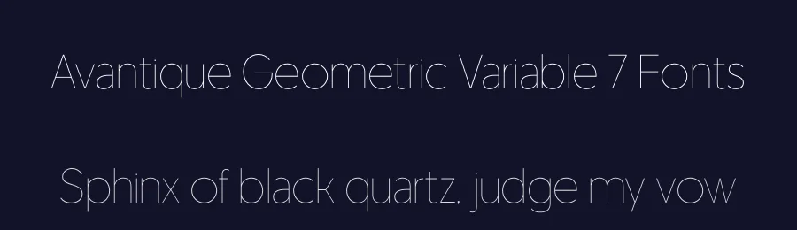 Avantique Geometric Variable 7 Fonts by Casloop Studio — Decorative Font — thumbnail 2