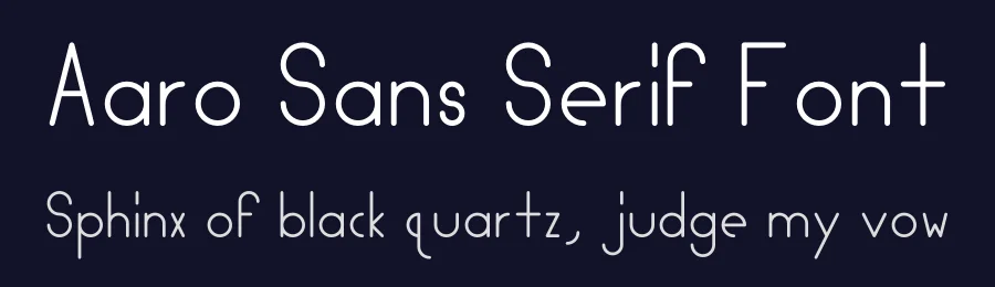 Aaro Sans Serif Font by Aaron Troglia — Sans Serif Font — thumbnail 2