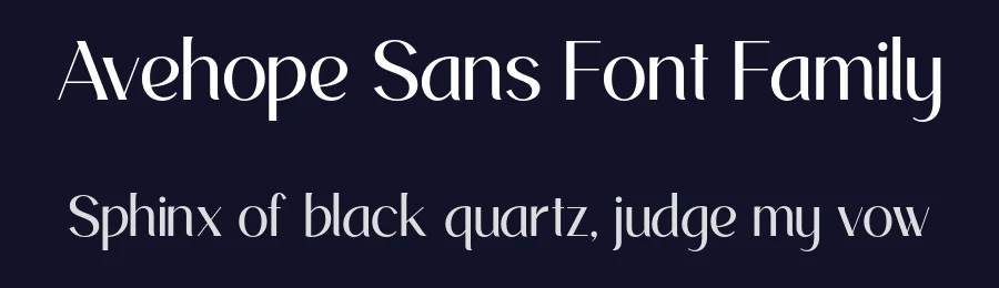 Avehope Sans Font Family by roomspace.cl — Sans Serif Font — thumbnail 2