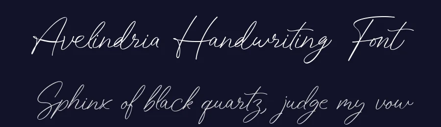 Avelindria Handwriting Font by Letterhanna — Script Handwritten Font — thumbnail 2