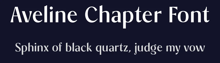 Aveline Chapter Font by zafira.type — Decorative Font — thumbnail 2
