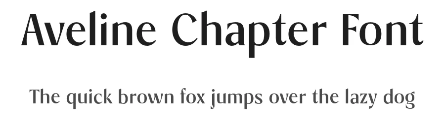 Aveline Chapter Font by zafira.type β Decorative Font