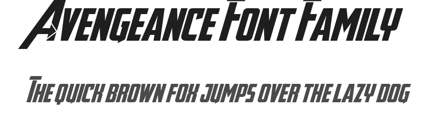 Avengeance Font Family by the Fontry — Display Font