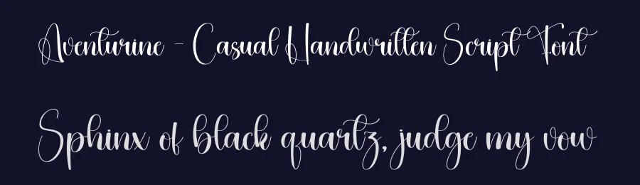Aventurine – Casual Handwritten Script Font by creativeletter — Script Handwritten Font — thumbnail 2