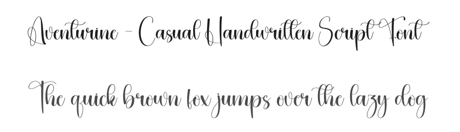 Aventurine – Casual Handwritten Script Font by creativeletter — Script Handwritten Font