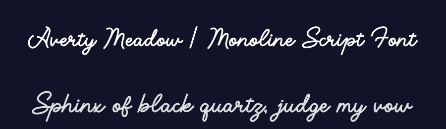 Averty Meadow | Monoline Script Font by Gracetypestudio — Script Handwritten Font — thumbnail 2