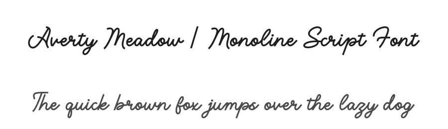 Averty Meadow | Monoline Script Font by Gracetypestudio — Script Handwritten Font