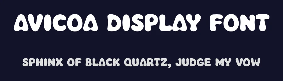 Avicoa Display Font by dwikrisdiantoro9 — Display Font — thumbnail 2