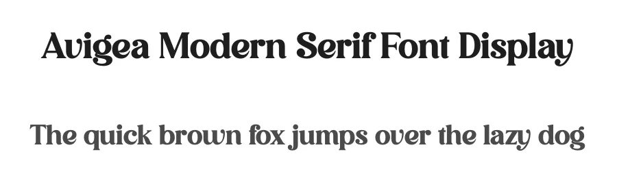 Avigea Modern Serif Font Display by Storytype — Decorative Font
