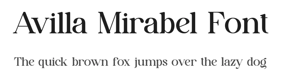 Avilla Mirabel Font by SlideShoot — Serif Font