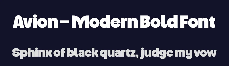 Avion – Modern Bold Font by limitype — Display Font — thumbnail 2