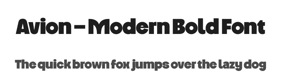 Avion – Modern Bold Font by limitype — Display Font